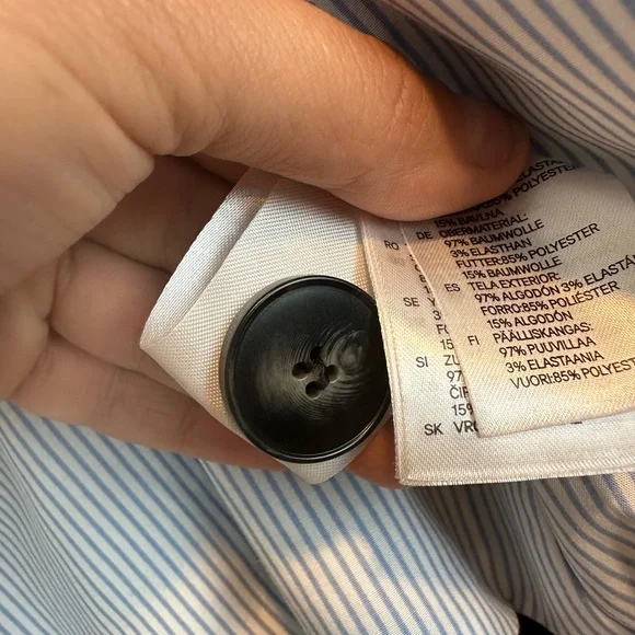 H&M Blue Blazer with Pinstripe Lining - Picture 7 of 9